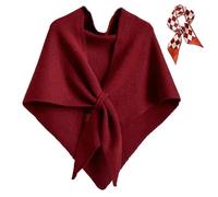 2025 New Pashmina Wraps for Women, Versatile Women’s Solid Color Shawl, Elegant Soft Light Weight for Spring Fall Winter (Red)