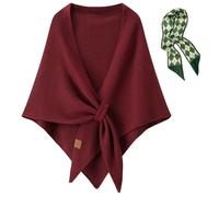 2025 New Pashmina Wraps for Women, Women’s Solid Color Shawl Scarf Casual Soft Comfortable Shawl for Daily Wear (Red)