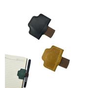 2025 New Personalized Magnetic Leather Pen Holder Bookmark, bookmarks for women, bookmark with pen holder, for Reading Women Book Lovers Travelers Notebook Accessories (2pcs-H)