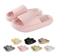 2025 New Pillow Slippers for Women and Men, Cloud Slides Shower Sandals House Shoes, Comfy and Cushioned Thick Sole (Pink,40-41)