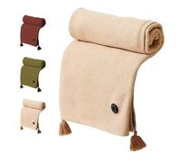 2025 New Portable Heated Shawl, USB Heated Shawl Blanket, Winter Warm Shawl Heating Scarf with 3 Heating Levels for Women (Beige,No Power Bank)