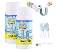 2025 New Sink and Drain Cleaner Powder, Powerful Pipeline Dredging Agent, Multi-functional Sink and Drains Cleaner Powder Cleaning, for Kitchen Toilet Pipe Dredging (2PCS)