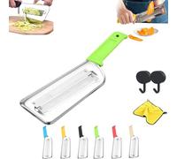 2025 New Stainless Steel Shredder Knife,304 Stainless Steel Cabbage Shredder,Multifunctional Shredder Knife For Vegetabless,Non-Slip Base,Double Blade,Easy To Use (Green)