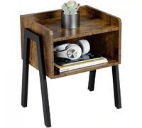 2025-NEW:Table de Chevet en Bois Table de Nuit Industriel Empilable Style Vintage avec Compartiment Ouvert Table d'Appoint pour Chambre Salon Couloir Bureau x 35 x 52,5 591654 Light Oak ériaux soignés