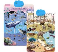 2025 New Talking Wall Chart for Kids English Learning,Electronic Kids Interactive Educational Wall Chart Talking Toy,Electronic Alphabet Wall Chart for Toddlers 1-6 (2PCS-B)