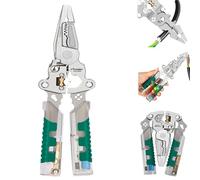 2025 New Tuvilo Electrical Pliers,14 in 1 Wire Stripper with Voltage Tester, Cutting, Crimping, Twisting and Measuring, Multi-Function Tool for Stripping,Ergonomic Design for Easy Grip (1pcs)