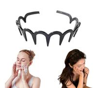 2025 New U Shape Fashion Tooth Hair Comb Headband, High Cranium Head Bands for Women's Hair, Korean U Shape hair Comb Headband, Non-Slip Plastic Hair Band (Black)