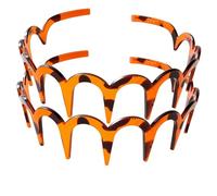 2025 New U Shape Fashion Tooth Hair Comb Headband, High Cranium Head Bands for Women's Hair, Reversible Korean Headbands with Teeth for Teen Girls Gifts (2 Amber)
