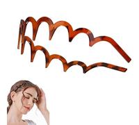 2025 New U Shape Fashion Tooth Hair Comb Headband, High Cranium Head Bands for Women's Hair, Reversible Korean Headbands with Teeth, Wavy Teeth Hairs Hoop, for Women Girls (B)