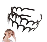 2025 New U Shape Fashion Tooth Hair Comb Headband, High Cranium Head Bands for Women's Hair, Reversible Korean Headbands with Teeth, Wavy Teeth Hairs Hoop, for Women Girls (2A)