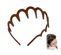2025 New U Shape Fashion Tooth Hair Comb Headband, U Shape Fashion Tooth Hair Comb Headband,High Cranium Head Bands for Women's Hairs,Non-Slip Plastic Teeth, Fluffy Top (Velvet brown)