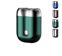 2025 New Upgrade Pocket Shaver USB Mini Shavers for Men, New Model Mini Dual-Head Electric Shaver, Waterproof Compact Pocket Shavers USB for Face (Green)