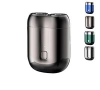 2025 New Upgrade Pocket Shaver USB Mini Shavers for Men, New Model Mini Dual-Head Electric Shaver, Waterproof Compact Pocket Shavers USB for Face (Gray)