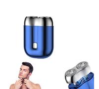 2025 New Upgrade Pocket Shaver USB Mini Shavers, Pocket Size Washable Double Head Electric Razor, Wet and Dry for Home Use, Business Trips, and Travel (Blue)