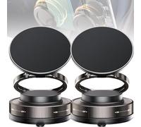 2025 New Vacuum Adsorption Magnetic Bracket, Vipbugo Holder, Vipbu Mount, 360° Adjustable Vacuum Suction Cup Phone Mount, Strong Magnetic Suction Phone Holder Fit for Car (Black*2)