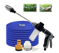 2025 New Waterblitz Pressure Washer with High Pressure Water Gun, Detachable Foam Cannon, 360° Rotating Nozzle, 5m Telescopic Hose & Metal Joints (Grey-2.5m-Plastic Joints)