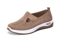2025 New Women's Woven Orthopedic Breathable Soft Shoes Go Walking Slip on Foam Shoes Hands Free Slip in Sneakers Arch Support (C,40)