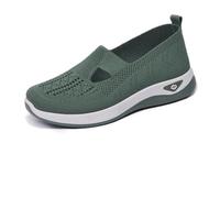 2025 New Women's Woven Orthopedic Breathable Soft Shoes Go Walking Slip on Foam Shoes Hands Free Slip in Sneakers Arch Support (A,36)