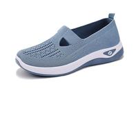 2025 New Women's Woven Orthopedic Breathable Soft Shoes Go Walking Slip on Foam Shoes Hands Free Slip in Sneakers Arch Support (B,36)