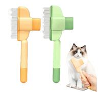 2025 New Zenbrush Cat Comb, Avatar Cat Comb for Detangling, Dematting Long & Flea Control (Green+Yellow)