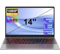 2025 Newest Ordinateur Portable 14 Pouces PC Portable Win11 256 Go Soutien Extension SSD 1TB(TF-512Go) Celeron N4020 Laptop avec 5G WiFi Mini HDMI BT4.2 inclut Souris sans Fil&AZERTY Membrane-Gray
