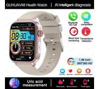 2025 Nouveau Al Science Diagnostic Lipides Sanguins Acide Uricique Sang Oxygène Montre Intelligente Hommes Ecg + Ppg Voix Bluetooth Appel Santé Smartwatch-Blanc
