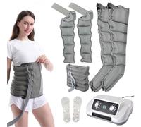 2025 Nouveau Bottes Pressothérapie Appareil de Massage avec Compression D'air pour Pieds Efficaces pour Soulager les Jambes Lourdes et Activer la Circulation Sanguine (Gris)