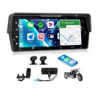 【2025 Nouveau】 CAMECHO Écran sans Fil Carplay Moto 6.86 Pouces avec caméra arrière AHD × 2, navigateur de Voiture avec CarPlay sans Fil Android Auto Lien Miroir Bluetooth IP67 étanche 12V