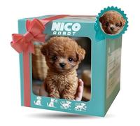 2025 Nouveau Chien Robot AI, Mon Chiot Robot Intelligent Et Réaliste, Le Chapeau Agit comme Un Vrai Chien, Animal de Compagnie Robotique Interactif pour Adultes, Marche, Aboiement, Remuant la Q Brown