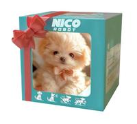 2025 Nouveau Chien Robot AI, Mon Chiot Robot Intelligent Et Réaliste, Le Chapeau Agit comme Un Vrai Chien, Animal de Compagnie Robotique Interactif pour Adultes, Marche, Aboiement, Remuant la Q White