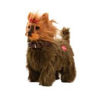 2025 Nouveau chien robot réaliste, chiot robot IA avec queue qui coule et qui aboie qui se comporte comme un véritable chiot, convient aux bébés de moins de 5 ans (sans piles)