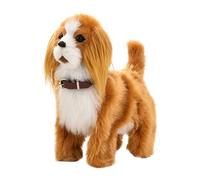 2025 Nouveau chien robot réaliste, chiot robot IA avec queue qui coule et qui aboie qui se comporte comme un véritable chiot, convient aux bébés de moins de 5 ans (sans piles)