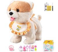 2025 Nouveau Chiot Robot, Peluche Interactive Réaliste, Chien en Peluche, Jouets en Peluche Réalistes Qui Marchent Et Aboient en Laisse, Déguisements, Aboiements, Chants, Léchage Model A