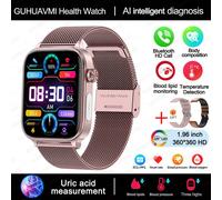 2025 Nouveau Ecg+Ppg Surveillance Montre Intelligente Femmes Pression Artérielle Lipïde Sang Acide Uricique Femmes Santé Menstruelle Tracker Montres Intelligentes.Pink-Mesh-Belt-2A.Health Monitoring