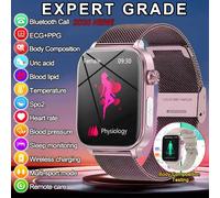 2025 nouveau ECG + PPG surveillance montre intelligente femmes pression artérielle lipïde sang acide uricique femmes santé menstruelle Tracker montres intelligentes Blue