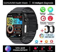 2025 Nouveau Ecg+Ppg Surveillance Montre Intelligente Femmes Pression Artérielle Lipïde Sang Acide Uricique Femmes Santé Menstruelle Tracker Montres Intelligentes.Black-Steel-B-2A.Health Monitoring