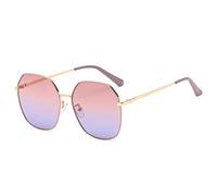 2025 Nouveau grand cadre polygonale dames rétro lunettes de soleil de rue, lunettes de vacances en plein air (couleur : B, taille : moyen), b, Taille unique