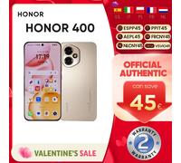2025 nouveau HONOR 400 Version mondiale 5G Smartphone Snapdragon 7 Gen 3 120Hz AMOLED affichage 5300mAh batterie 200MP caméra Midnight Black