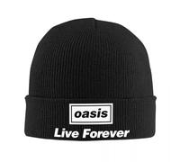2025 Nouveau Live Forever Rock Band British Music Knitted Caps Bonnets pour Hommes Bonnets d’Hiver O-Oasis Warm Melon Cap