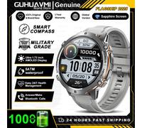 2025 Nouveau Militaire T-Rex 3 Bluetooth Appel Montre Intelligente Gps Boussole Barométrique Altimètre 10Atm Étanche Sport Montres Intelligentes Hommes.Silver.Gps Watch