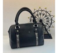 2025 nouveau mode femmes sac à bandoulière unique noir rivet Vintage tote bag design de luxe Casual Wings Sling bag MulticolorePolyuréthane