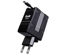 2025 Nouveau Module De Chargeur Rapide Rétractable 120 W,2 in 1 Gan Charger 120w, Le Tout en 1 Bouche De Mur De Charge De Charge Pliable pour Le TéléPhone, La Tablette (Noir)