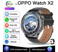 2025 Nouveau Pour Montre Oppo X2 Gps Montre Intelligente Hommes Haut De Gamme Hommes D'Affaires Bluetooth Appel Ip68 Étanche Fitness Tracker Montres Intelligentes.Black Belt.
