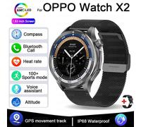 2025 Nouveau Pour Montre Oppo X2 Gps Montre Intelligente Hommes Haut De Gamme Hommes D'Affaires Bluetooth Appel Ip68 Étanche Fitness Tracker Montres Intelligentes.Black Net.