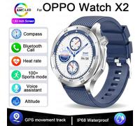 2025 Nouveau Pour Montre Oppo X2 Gps Montre Intelligente Hommes Haut De Gamme Hommes D'Affaires Bluetooth Appel Ip68 Étanche Fitness Tracker Montres Intelligentes.Blue.