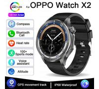 2025 Nouveau Pour Montre Oppo X2 Gps Montre Intelligente Hommes Haut De Gamme Hommes D'Affaires Bluetooth Appel Ip68 Étanche Fitness Tracker Montres Intelligentes.Black.