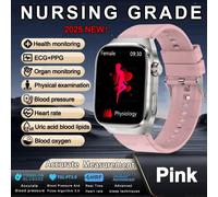 2025 nouveau pour XIAOMI acide uricique lipides sanguins montre intelligente hommes ECG + PPG pression artérielle oxygène sanguin Bluetooth appel santé Smartwatchs,Rose