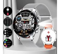 2025 nouveau pour XIAOMI hommes montre intelligente lampe de poche LED BT appel étanche fréquence cardiaque sommeil surveillance de la santé Fitness montre podomètre Silver Mesh