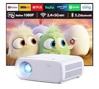 2025 Nouveau projecteur haute performance, prend en charge Switch et PS5 sans délai, vidéoprojecteur avec WiFi et Bluetooth, 20000 lumens 4K, résolution Full HD 1080P, (version haute luminosité)