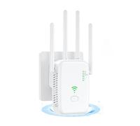 2025 Nouveau Repeteur WiFi Puissant,Amplificateur WiFi 4 antennes,2 Ports LAN,Répéteur WiFi 300Mbps, Compatible avec Toutes Les Box Internet Ethernet Port